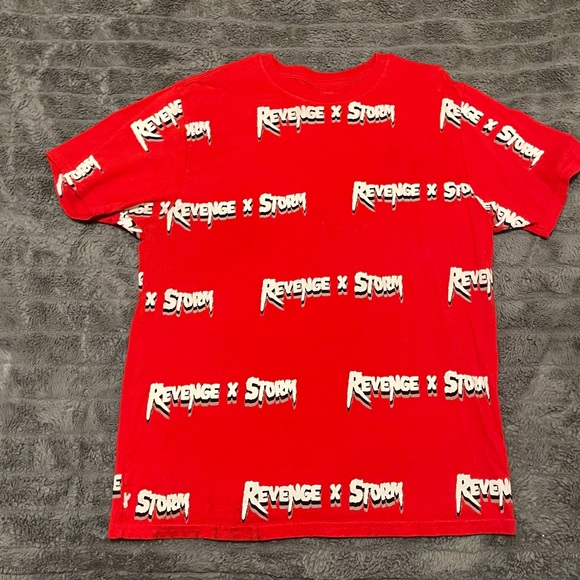 Revenge X Storm Red All Over Print T Shirt Size Large L Men’s Used - Picture 1 of 3